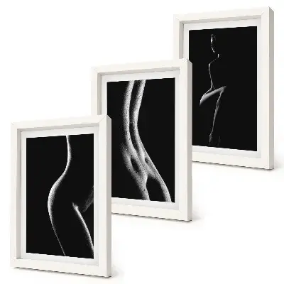 Gallery wall zwart-wit vrouwelijke silhouetten met erotisch thema
