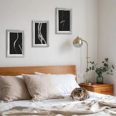 Gallery wall zwart-wit vrouwelijke silhouetten met erotisch thema