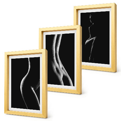 Gallery wall Zwart-wit vrouwelijke silhouetten erotiek