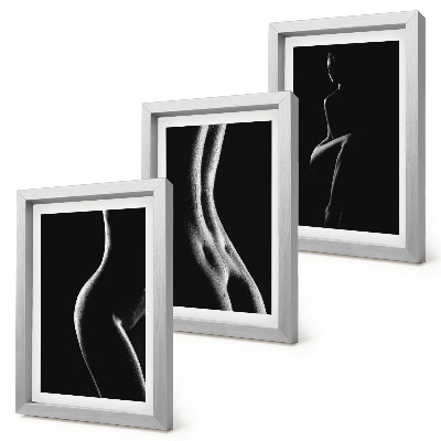 Gallery wall Zwart-wit vrouwelijke silhouetten erotiek