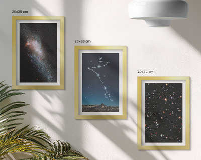 Gallery wall Ruimtelandschappen met het sterrenbeeld Vissen en sterrenstelsels