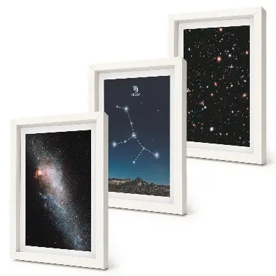 Gallery wall sterrenbeeld Maagd in een sterrenstelsel met uitzicht op het universum