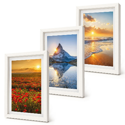 Gallery wall Berg- en kustlandschappen met zonsondergangen