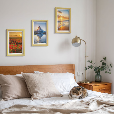 Gallery wall Berg- en kustlandschappen met zonsondergangen