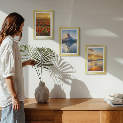 Gallery wall Berg- en kustlandschappen met zonsondergangen