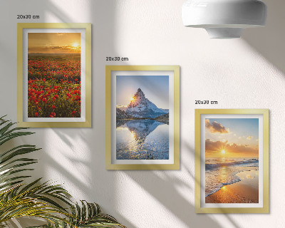 Gallery wall Berg- en kustlandschappen met zonsondergangen