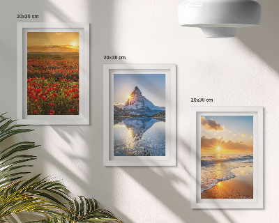 Gallery wall Berg- en kustlandschappen met zonsondergangen