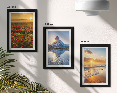 Gallery wall Berg- en kustlandschappen met zonsondergangen