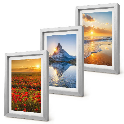 Gallery wall Berg- en kustlandschappen met zonsondergangen
