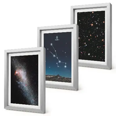 Gallery wall met kosmische sterrenlandschappen en het sterrenbeeld Stier