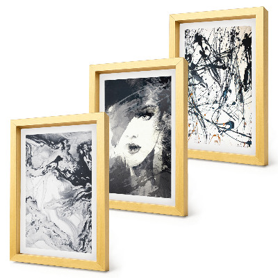 Gallery wall Abstracte patronen in zwart-wit tinten
