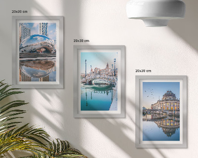 Gallery wall Stadsarchitectuur weerspiegeld in het water