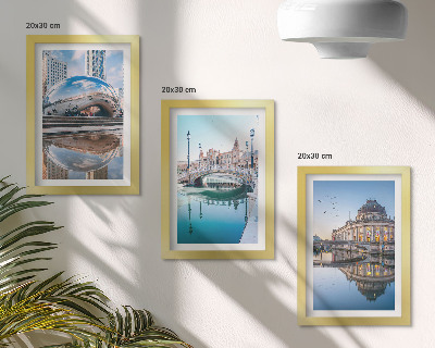 Gallery wall Stadsarchitectuur weerspiegeld in het water