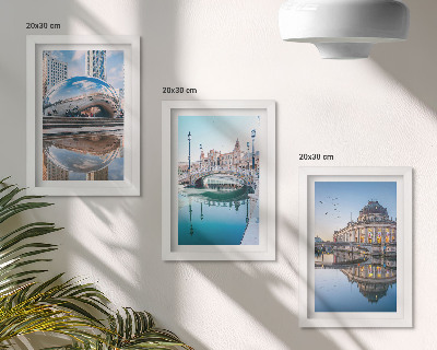Gallery wall Stadsarchitectuur weerspiegeld in het water