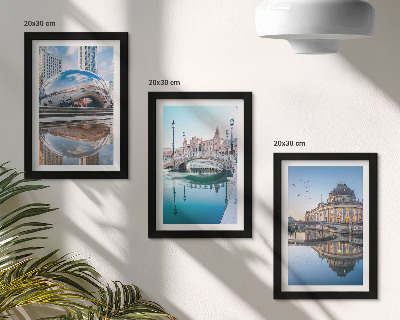 Gallery wall Stadsarchitectuur weerspiegeld in het water
