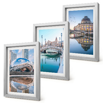 Gallery wall Stadsarchitectuur weerspiegeld in het water