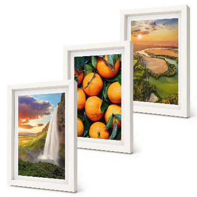 Gallery wall Waterval, berg, sinaasappels, Italiaans landschap met zonsondergang