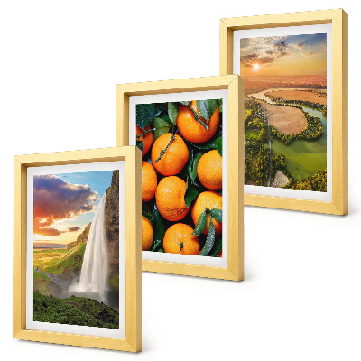 Gallery wall Waterval, berg, sinaasappels, Italiaans landschap met zonsondergang