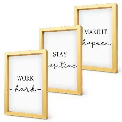 Gallery wall met minimalistische en inspirerende motiverende citaten
