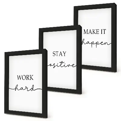 Gallery wall met minimalistische en inspirerende motiverende citaten