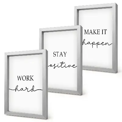 Gallery wall met minimalistische en inspirerende motiverende citaten