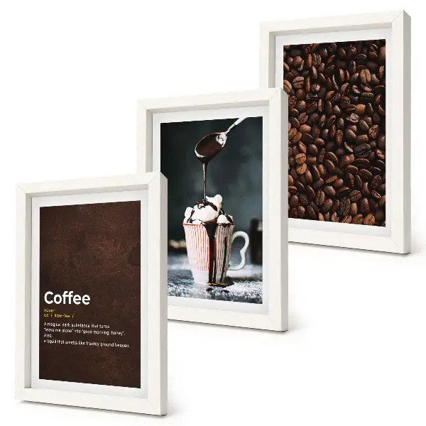 Gallery wall set met koffie op basis van slagroom