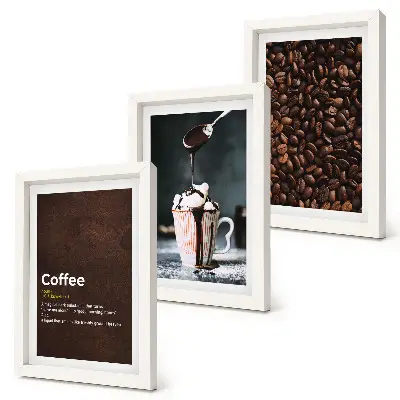 Gallery wall set met koffie op basis van slagroom