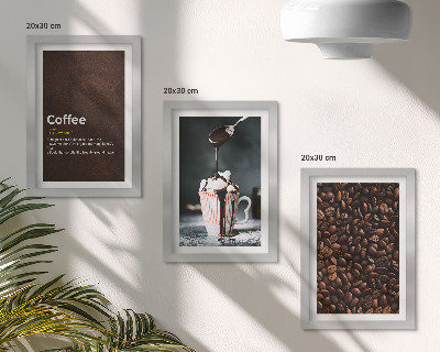 Gallery wall Definitie van een drankje met slagroom van koffiebonen