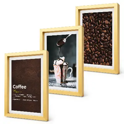 Gallery wall set met koffie op basis van slagroom