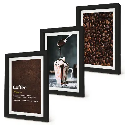 Gallery wall set met koffie op basis van slagroom