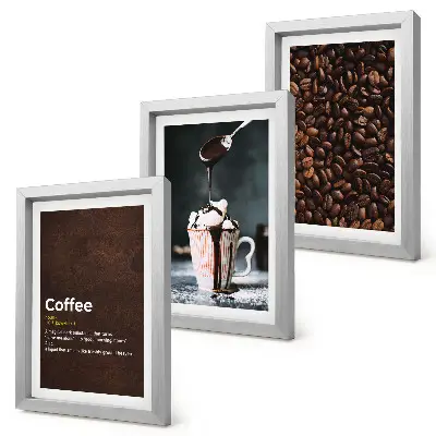 Gallery wall set met koffie op basis van slagroom