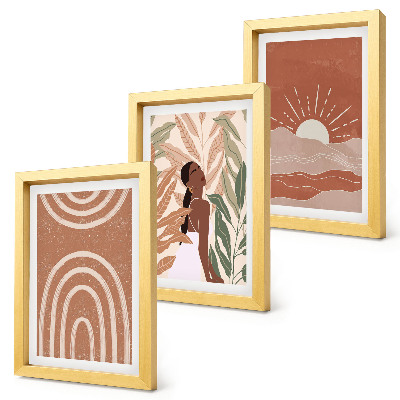 Gallery wall Abstracte boho-vormen en -illustraties
