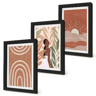Gallery wall Abstracte boho-vormen en -illustraties