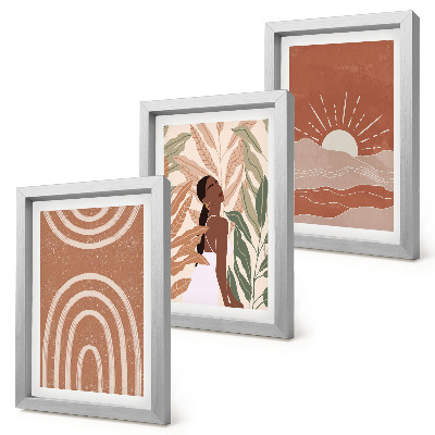 Gallery wall Abstracte boho-vormen en -illustraties