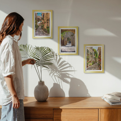 Gallery wall Italiaanse straten met bloemen en landschapsarchitectuur