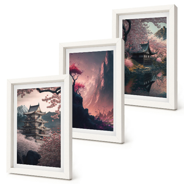 Gallery wall Fantasielandschappen van Japanse berglandschappen