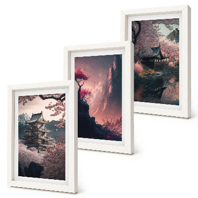 Gallery wall Fantasielandschappen van Japanse berglandschappen