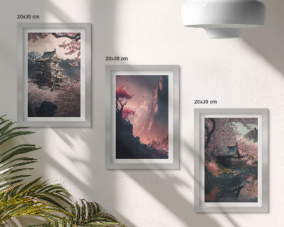 Gallery wall Fantasielandschappen van Japanse berglandschappen