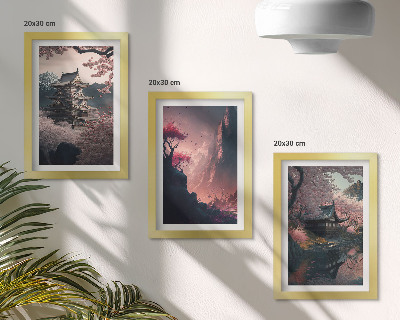 Gallery wall Fantasielandschappen van Japanse berglandschappen