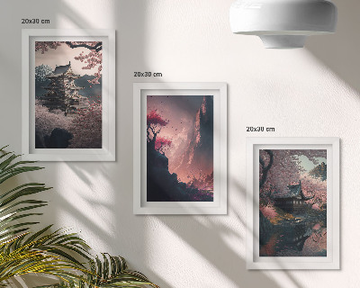 Gallery wall Fantasielandschappen van Japanse berglandschappen