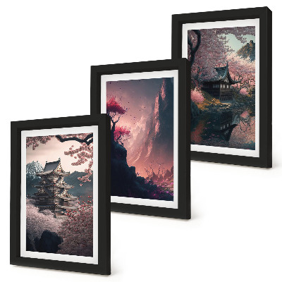 Gallery wall Fantasielandschappen van Japanse berglandschappen