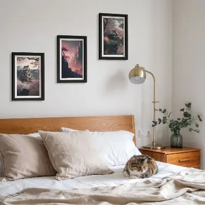 Gallery wall met fantasielandschappen van Japanse berggebieden