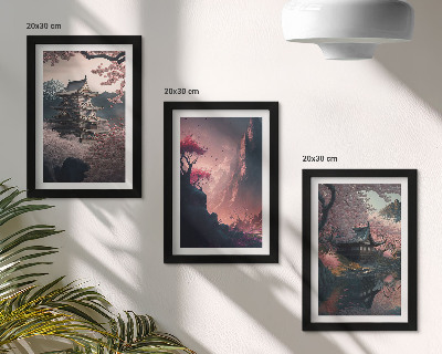 Gallery wall Fantasielandschappen van Japanse berglandschappen