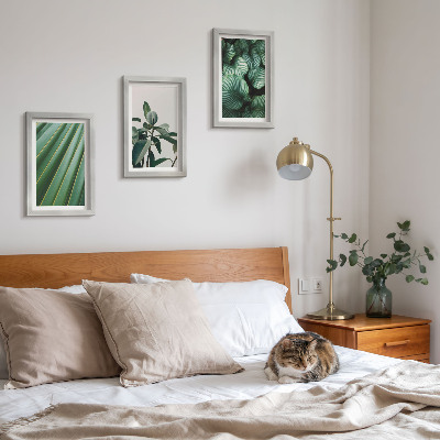 Gallery wall Esthetische tropische bladeren in diverse groene tinten