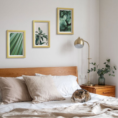Gallery wall Esthetische tropische bladeren in diverse groene tinten