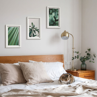 Gallery wall Esthetische tropische bladeren in diverse groene tinten