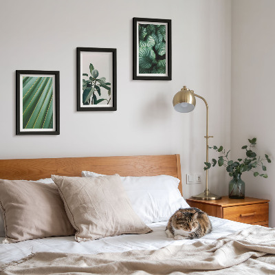 Gallery wall Esthetische tropische bladeren in diverse groene tinten