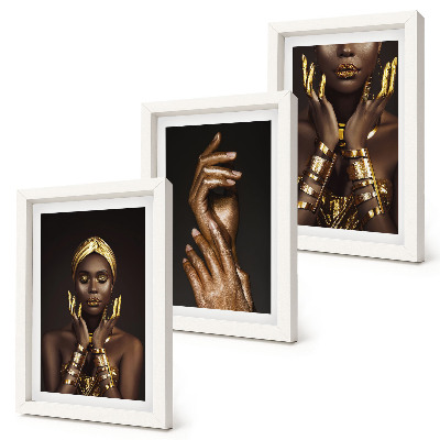 Gallery wall Elegante portretten van een Afrikaanse vrouw