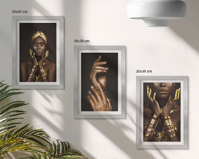 Gallery wall Elegante portretten van een Afrikaanse vrouw