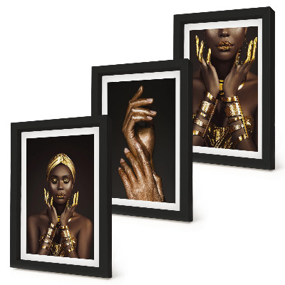 Gallery wall Elegante portretten van een Afrikaanse vrouw
